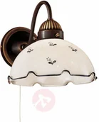 Lampy ścienne - Kolarz Rustykalna lampa ścienna Nonna biało-niebieska - miniaturka - grafika 1