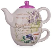 Filiżanki - Banquet Lavender Czajnik z filiżanką - miniaturka - grafika 1