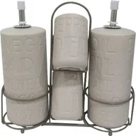 Pojemniki na przyprawy - Maestro CERAMICZNY ZESTAW DO PRZYPRAW 5 ELE MR-20028-04S - miniaturka - grafika 1