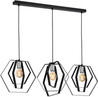 Lampy sufitowe - Luminex Żyrandol Hexagon black/chrome 3 1299 - miniaturka - grafika 1