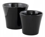 Donice - Komplet Czarnych Donic ceramika styl nowoczesny - miniaturka - grafika 1