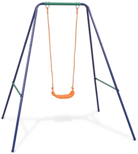 vidaXL Huśtawka pojedyncza i kubełkowa, zestaw 2w1, pomarańcz - Place zabaw - miniaturka - grafika 2
