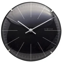 Nextime Zegar ścienny, stojący Big Stripe Mini Dome, biały, czarny, 20x4 cm - Zegary - miniaturka - grafika 2