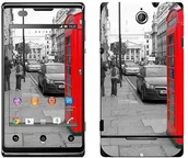 Etui i futerały do telefonów - Sony Royal Sticker Royal tatuaż ścienny RS. 64536 samoprzylepny do Xperia E z motywem kabiny czerwony RS.64536 - miniaturka - grafika 1