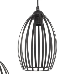 Euluna Lampa wisząca Dali czarna, 3-punktowa okrągła - Lampy sufitowe - miniaturka - grafika 3