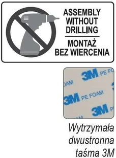 Fala RELING 25 CM Z HACZYKIEM Z TAŚMĄ 3M 69376 - Półki łazienkowe - miniaturka - grafika 3