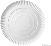 Opakowania gastronomiczne - abc-pak Talerz papierowy biały 26cm 100szt. POL 7510224 - miniaturka - grafika 1