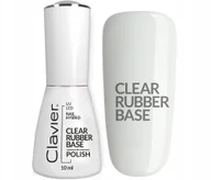 Lakiery hybrydowe - Baza Kauczukowa Clavier Luxury Clear Rubber 10 ml - miniaturka - grafika 1