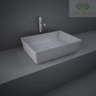 Umywalki - RAK Ceramics Ceramics FEELING UMYWALKA SLIM NABLATOWA PROSTOKĄTNA 50X36 CM SZARY MAT (503) FEECT5000503A - miniaturka - grafika 1