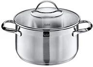 Garnki - Silit Pokrywa garnek szkła o wysokiej 20 cm ok. 3,3l krawędź do wylewania polerowana ze stali nierdzewnej do kuchenek indukcyjnych można myć w zmywarce 2102234227 - miniaturka - grafika 1