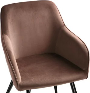 tectake 8x Krzesło Marilyn, aksamit - brązowo-czarne 404045 - Krzesła - miniaturka - grafika 5