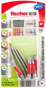 Fischer DuoSeal 6x38 S PH TX A2, Dowel 4048962402773 - Kołki - miniaturka - grafika 2