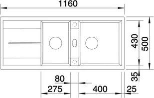 Blanco METRA 8S BIAŁY 513064 - Zlewozmywaki - miniaturka - grafika 4