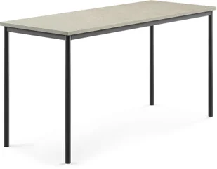 AJ Produkty Stół SONITUS, 1800x700x900 mm, jasno szare linoleum, antracyt - Meble do szkół i przedszkoli AJ Produkty Stół SONITUS, 1800x700x900 mm, jasno szare linoleum, antracyt - Meble do szkół i przedszkoli - miniaturka - grafika 1