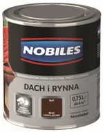 Farby do metalu - Nobiles Emalia Dach i Rynna brąz czekoladowy 0 75 l - miniaturka - grafika 1