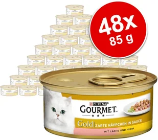 Purina Gourmet Megapakiet Gold Kawałki w Sosie, 48 x 85 g - Cielęcina z warzywami - Mokra karma dla kotów - miniaturka - grafika 2