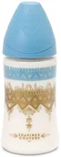 Butelki dla niemowląt - Suavinex Butelka 270 ml Smoczek silikonowy Premium jasnoniebieska - miniaturka - grafika 1