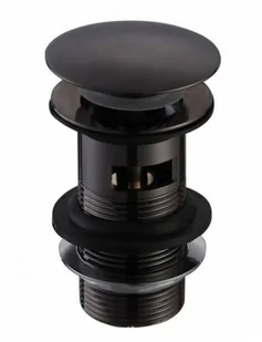 STELLMAN Korek Do Umywalek z Przelewem Czarny KLIK KLAK Duży korbl - Baterie umywalkowe - miniaturka - grafika 2