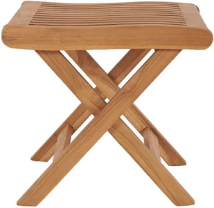 vidaXL Składany podnóżek, 46,5x49x41,5 cm, lite drewno tekowe vidaXL - Pozostałe meble ogrodowe - miniaturka - grafika 3