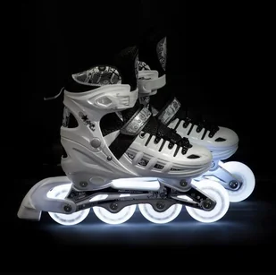 Nils EXTREME NH10905 4w1 LED ROZM. S(31-34) ŁYŻWOROLKI Z WYM. PŁOZĄ HOKEJOWĄ EXTREME - Rolki - miniaturka - grafika 2