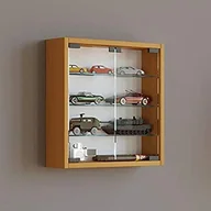 Półki i regały dla dzieci - VCM VCM Witryna kolekcjonerska witryna ścienna szafa regał wiszący drewno bukowe 40 x 40 x 10 cm"Mandosa S" - miniaturka - grafika 1