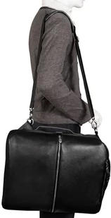 McKlein Czarny plecak i torba podróżna East Side ze skóry naturalnej na laptopa 17" - Torby na laptopy - miniaturka - grafika 13