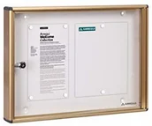 Pojemniki biurowe - ARREGUI Arregui PAN-46 kasetka z aluminium i metaakrylanu, skrzynka na informacje, zamykana, wewnętrzna magnetyczna, 2 arkusze DIN A4, złoty, 35 x 48 x 5 cm Arregui PAN-46 - miniaturka - grafika 1