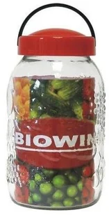 Biowin Browin Słój szklany 3L wytłaczany zdobiony z pokrywą z rączką 131733 - Pojemniki kuchenne - miniaturka - grafika 8