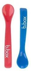 B.Box Silikonowe łyżeczki czerwono niebieski 2szt - Sztućce dla dzieci - miniaturka - grafika 2