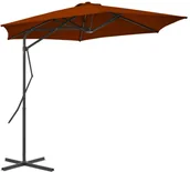 Parasole ogrodowe - vidaXL Parasol ogrodowy na stalowym słupku, terakota, 300x230 cm vidaXL - miniaturka - grafika 1