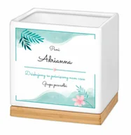 Donice - Blumfeldt Murrano Personalizowana kwadratowa z napisem dla przedszkolanki PDC2-009 - miniaturka - grafika 1