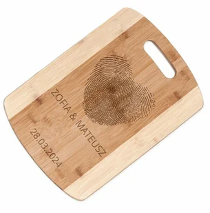 Murrano Deska bambusowa do krojenia z grawerem dla pary na ślub rocznicę p DSK-BMB3-039 - Deski do krojenia - miniaturka - grafika 19