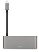 Kable USB - Moshi 99 mo084213 USB-C Multi Media Adapter, Titanium Szary 99MO084213 - miniaturka - grafika 1