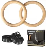 Poręcze i drążki do podciągania - Drewniane Kółka Gimnastyczne Hms TX08 Crossfit - miniaturka - grafika 1