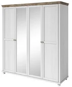 Szafy - Helvetia Szafa czterodrzwiowa EVORA S 20 Abisko Ash + Dąb Lefkas 247DJU20 - miniaturka - grafika 1