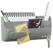 Przyborniki na biurko - Bi-Office Bi-silque SM01 0102  magnetyczną Smart Box szary SM010102 - miniaturka - grafika 1