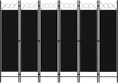 Parawany - vidaXL Parawan 6-panelowy, czarny, 240 x 180 cm vidaXL - miniaturka - grafika 1