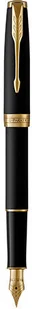 Parker Sonnet Matte Black Lacquer fountain Pen (grubość sprężyn f) z części ozdobnych z pokryciem z złota o atrakcyjnym pudełku na prezent 1931516 - Pióra wieczne - miniaturka - grafika 2