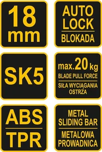 Vorel NOŻYK Z OSTRZEM ŁAMANYM 18MM 76186 - Nożyce i noże - miniaturka - grafika 5