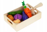 Zabawki AGD - Warzywa Drewniane w skrzynce do krojenia na rzepy - miniaturka - grafika 1
