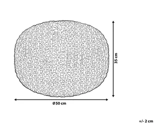 Beliani Puf miedziany 50 x 35 cm CONRAD - Pufy i podnóżki - miniaturka - grafika 4