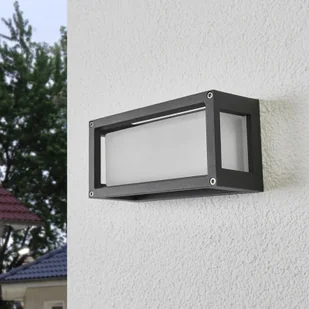 LAMPENWELT.COM Aurelien - lampa zewnętrzna z szarą ramką - Lampy ogrodowe - miniaturka - grafika 2