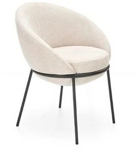 Krzesło tapicerka szara, popiel K482 na czarnych nogach - Krzesła - miniaturka - grafika 2