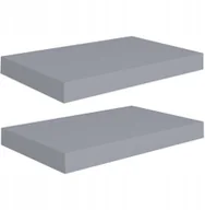 Półki i regały dla dzieci - Półki ścienne, 2 szt., szare, 40x23x3,8 cm, Mdf - miniaturka - grafika 1