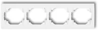 Klawisze i ramki - Karlik LOGO Ramka pozioma poczwórna LRH-4, kolor biały LRH-4 - miniaturka - grafika 1