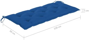 vidaXL Składana ławka ogrodowa z poduszką, 118 cm, bambusowa 3063874 - Ławki ogrodowe - miniaturka - grafika 10