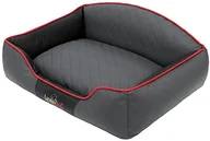 Legowiska dla psów - Hobbydog xxlel kosz igrc9 łóżko/sofa dla psa/Elite ze sztuczną skórą, szary/czarny, XXL, 110 x 85 x 30 cm 5902052048748 - miniaturka - grafika 1