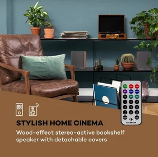 Auna Line 500 A Drewno + Czarny (JO2-R50BT) Drewno + Czarny - Głośniki i kolumny - miniaturka - grafika 2