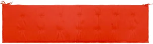 vidaXL Poduszka na ławkę ogrodową, czerwona, 200 x 50 x 3 cm - Poduszki ogrodowe - miniaturka - grafika 4