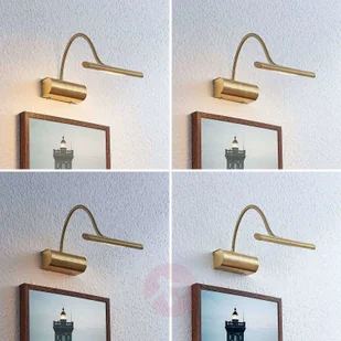 LINDBY Oświetlenie obrazów LED Rakel, mosiądz matowy - Lampy ścienne - miniaturka - grafika 2
